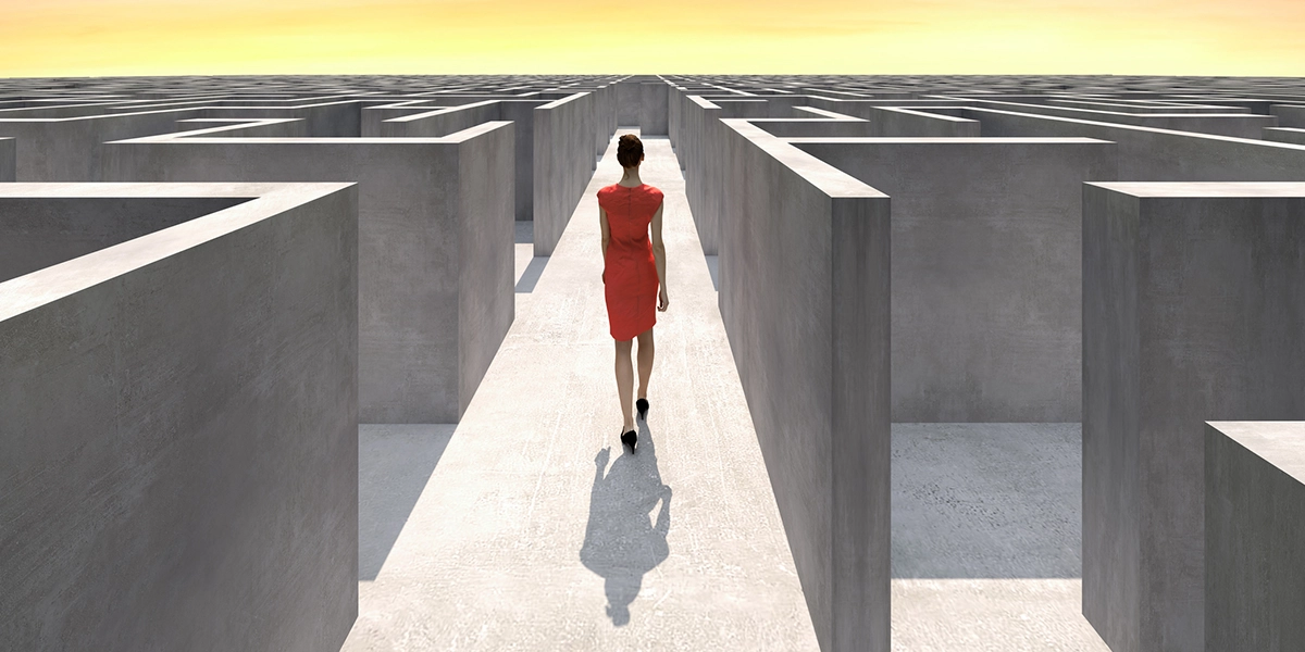 maze representing a lack of access to internal company knowledge