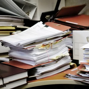 documents in disarray